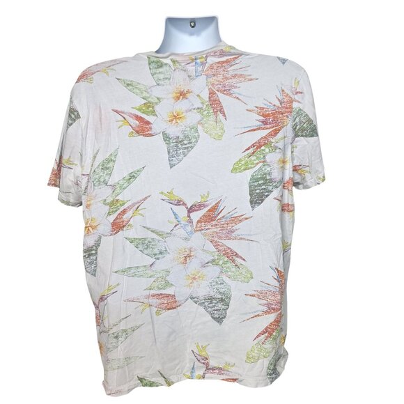 Guess Los Angeles Men's XL Tropical Floral Bird Print T-Shirt - Picture 3 of 7